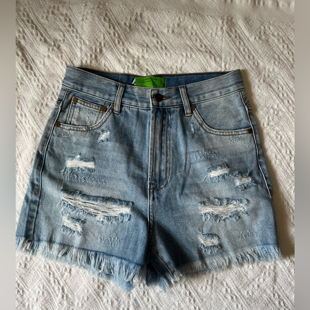 NWT Free People x Sandrine Rose Distressed Shorts Size 24